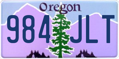 OR license plate 984JLT