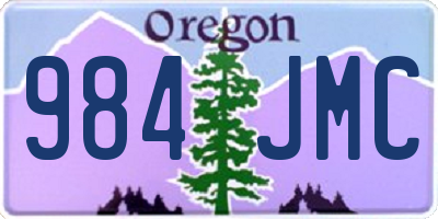 OR license plate 984JMC
