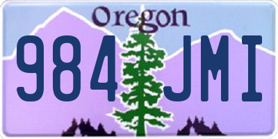 OR license plate 984JMI