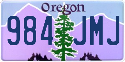 OR license plate 984JMJ