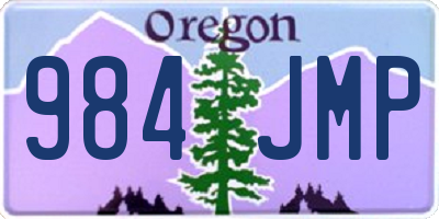 OR license plate 984JMP