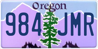 OR license plate 984JMR