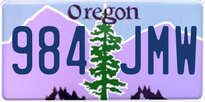 OR license plate 984JMW