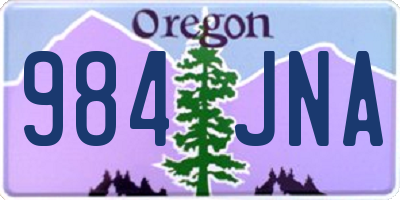 OR license plate 984JNA