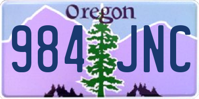 OR license plate 984JNC