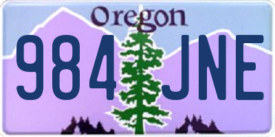 OR license plate 984JNE