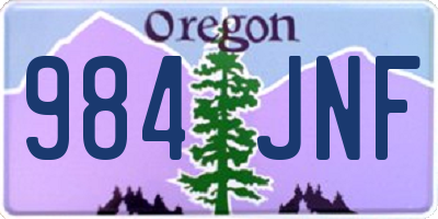 OR license plate 984JNF