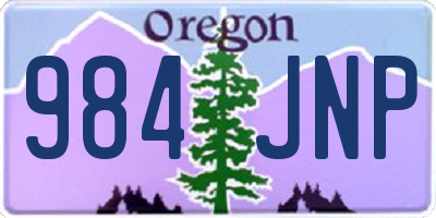 OR license plate 984JNP