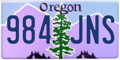 OR license plate 984JNS