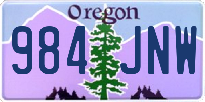 OR license plate 984JNW