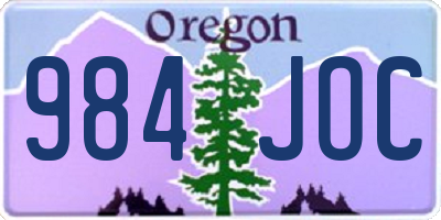 OR license plate 984JOC