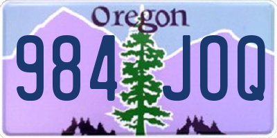 OR license plate 984JOQ