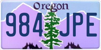 OR license plate 984JPE