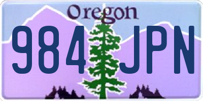 OR license plate 984JPN
