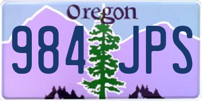 OR license plate 984JPS