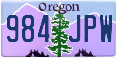 OR license plate 984JPW