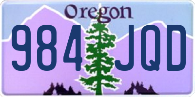OR license plate 984JQD