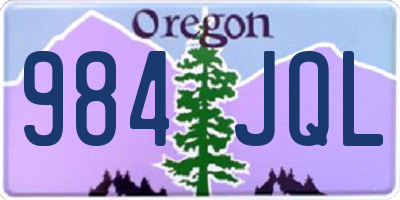 OR license plate 984JQL