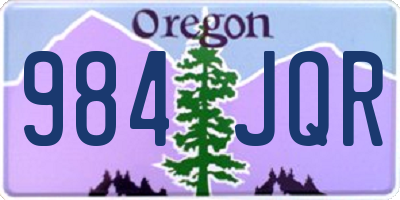 OR license plate 984JQR