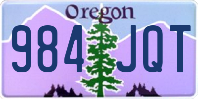 OR license plate 984JQT