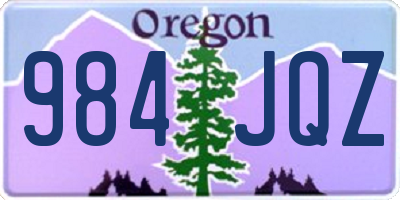 OR license plate 984JQZ