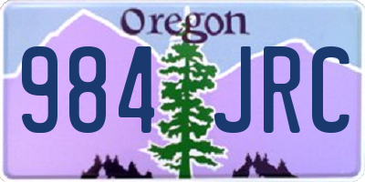 OR license plate 984JRC