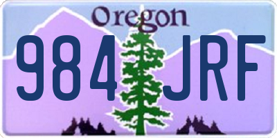 OR license plate 984JRF