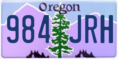 OR license plate 984JRH