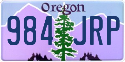 OR license plate 984JRP