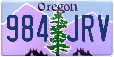 OR license plate 984JRV
