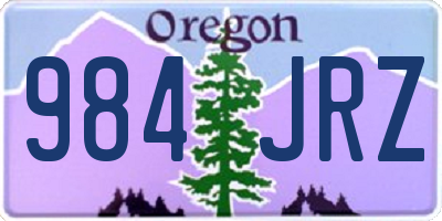 OR license plate 984JRZ