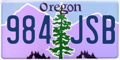 OR license plate 984JSB