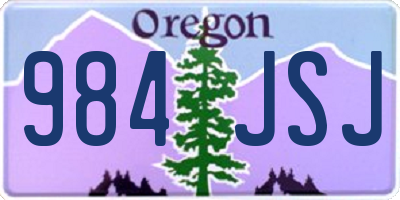 OR license plate 984JSJ