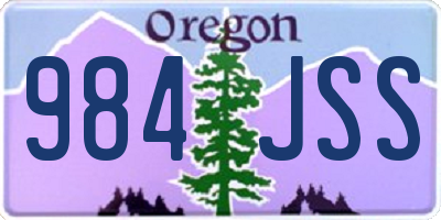 OR license plate 984JSS