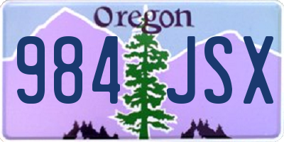 OR license plate 984JSX