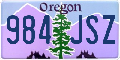 OR license plate 984JSZ