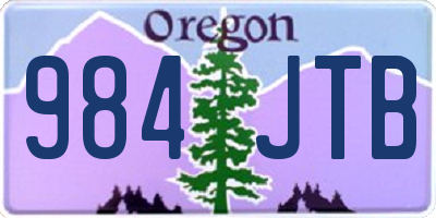 OR license plate 984JTB