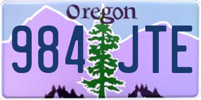 OR license plate 984JTE