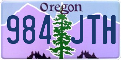 OR license plate 984JTH