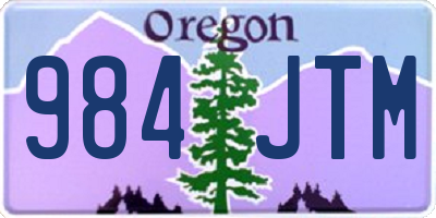 OR license plate 984JTM