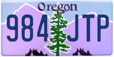 OR license plate 984JTP