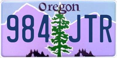 OR license plate 984JTR