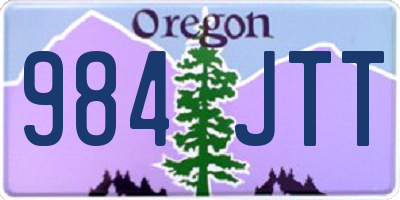 OR license plate 984JTT