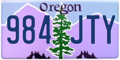 OR license plate 984JTY