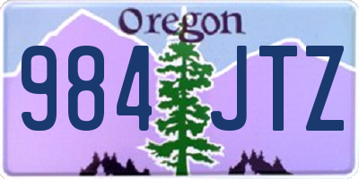 OR license plate 984JTZ