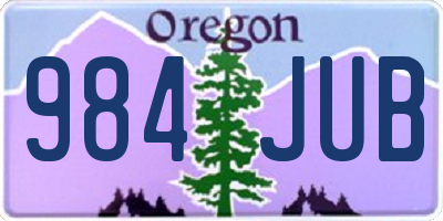 OR license plate 984JUB