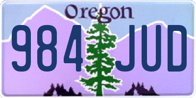 OR license plate 984JUD