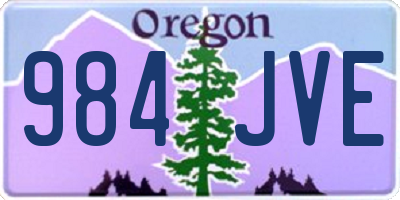 OR license plate 984JVE