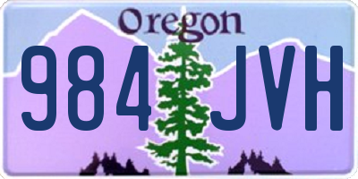 OR license plate 984JVH
