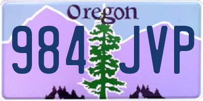 OR license plate 984JVP